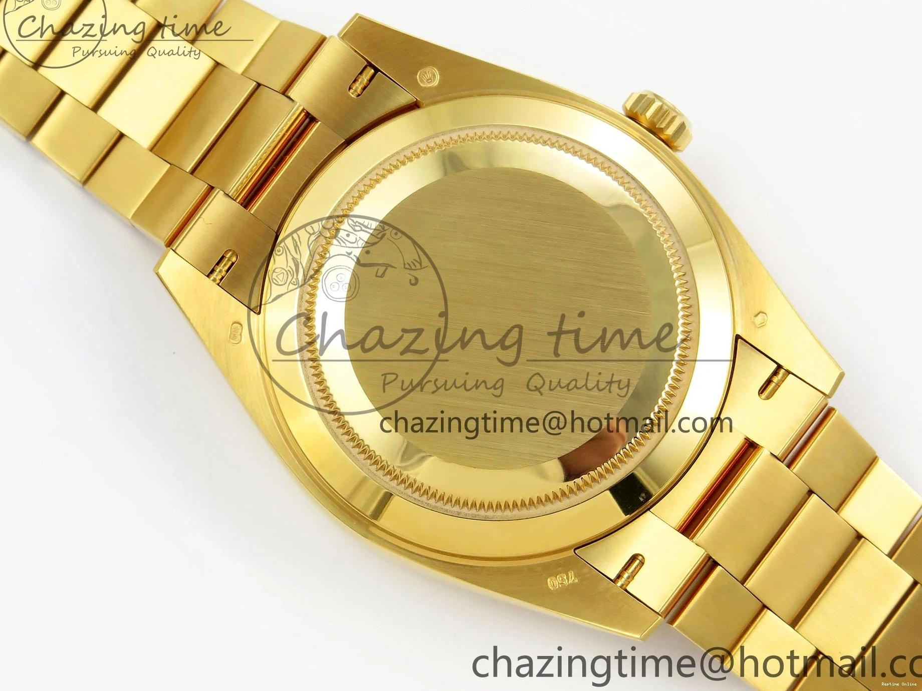 1225 WrinkleFree DayDate 40 228238 ARF 904L Steel YG Crystal Diamonds Bezel on President Bracelet VR 1550